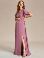 Yolanda dusky rose sweet maternity or bridesmaid gown s18 Express NZ wide - Bay Bridal and Ball Gowns