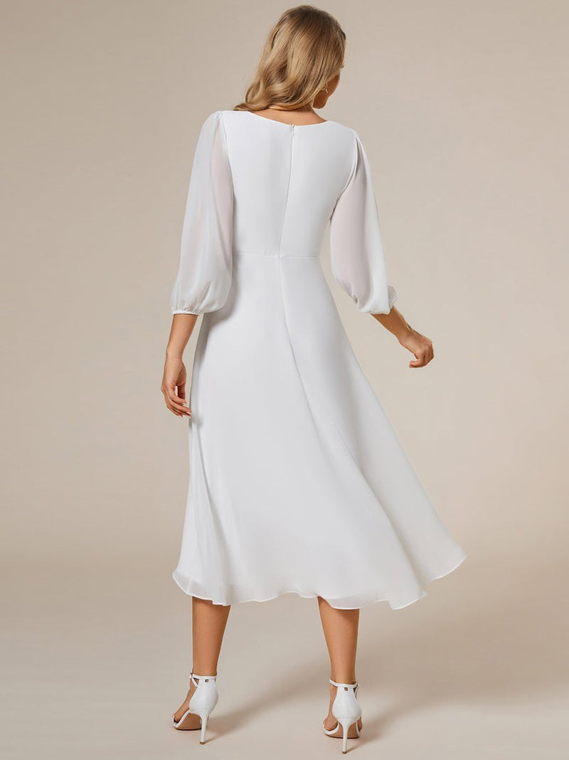 Zarena white long sleeved elopement wedding dress - Bay Bridal and Ball Gowns
